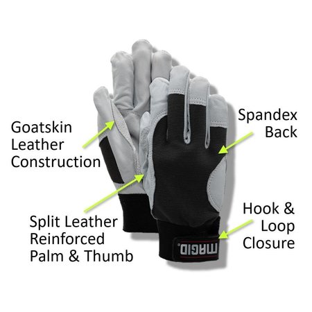 Magid MECH201 Goatskin Leather Palm Mechanics Glove MECH201-XL